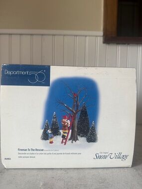 Dept 56 Fireman To The Rescue Snow Village Christmas #54953 Set Of 3 Accessory